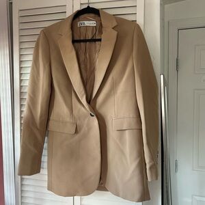 Zara Beige-Tan Lightweight Blazer